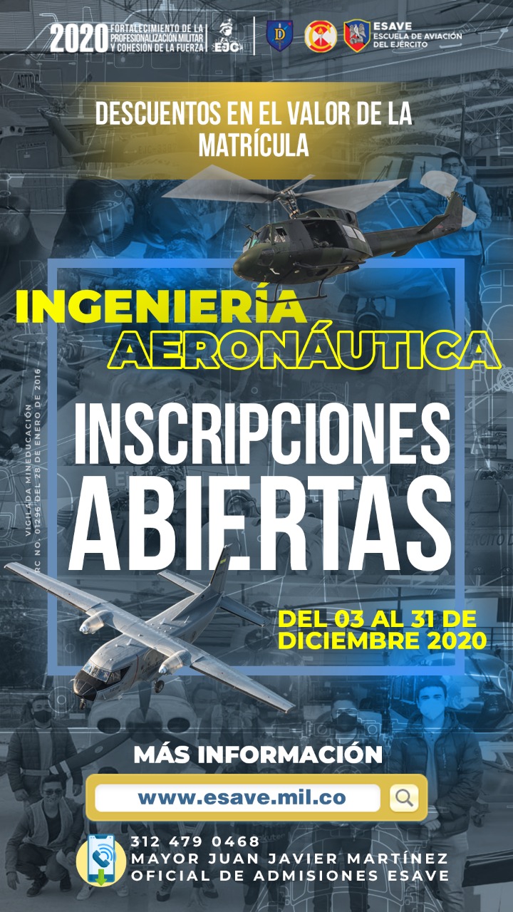 INSCRIPCIONES ABIERTAS INGENIERIA AERONAUTICA HASTA EL 31 DE