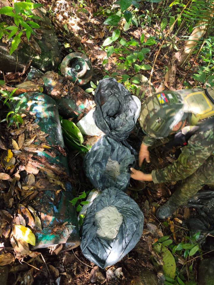 Ejército Nacional ubicó en Norte de Santander un depósito de artefactos explosivos que perecería al ELN