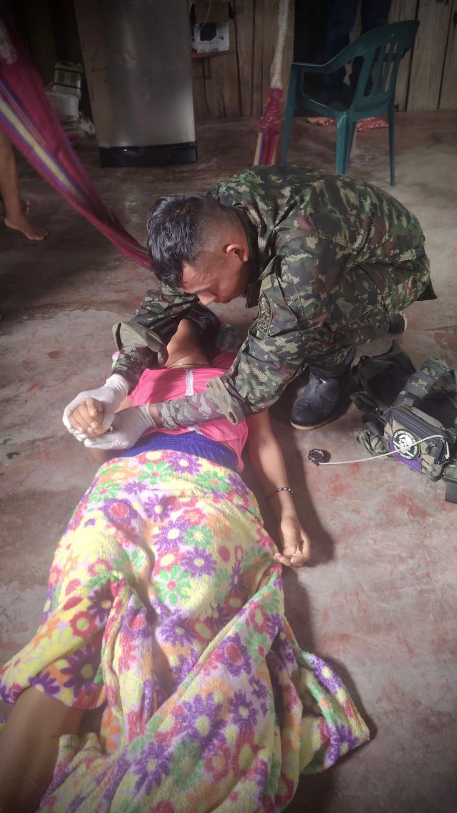 Ejército Nacional salva la vida de una menor indígena afectada por una mordedura de serpiente en Caquetá