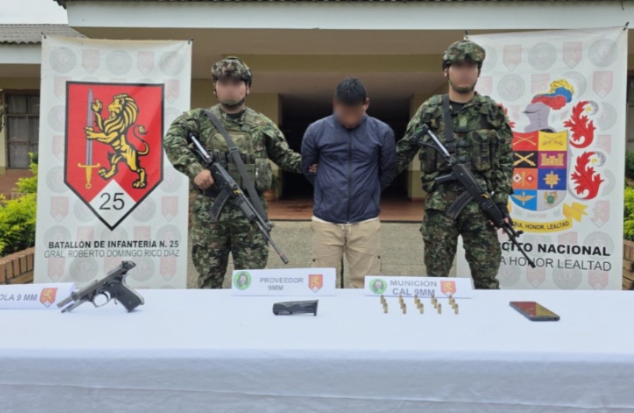 Ejército Nacional capturó a un presunto integrante del grupo residual Comandos de Frontera en Puerto Guzmán, Putumayo