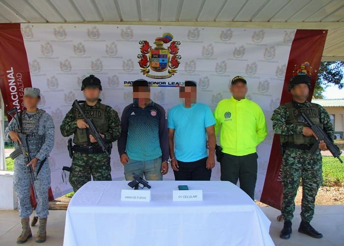 Tropas de la Fuerza de Tarea Omega capturaron a dos presuntos integrantes del GAO-r Bloque Jorge Suárez Briceño