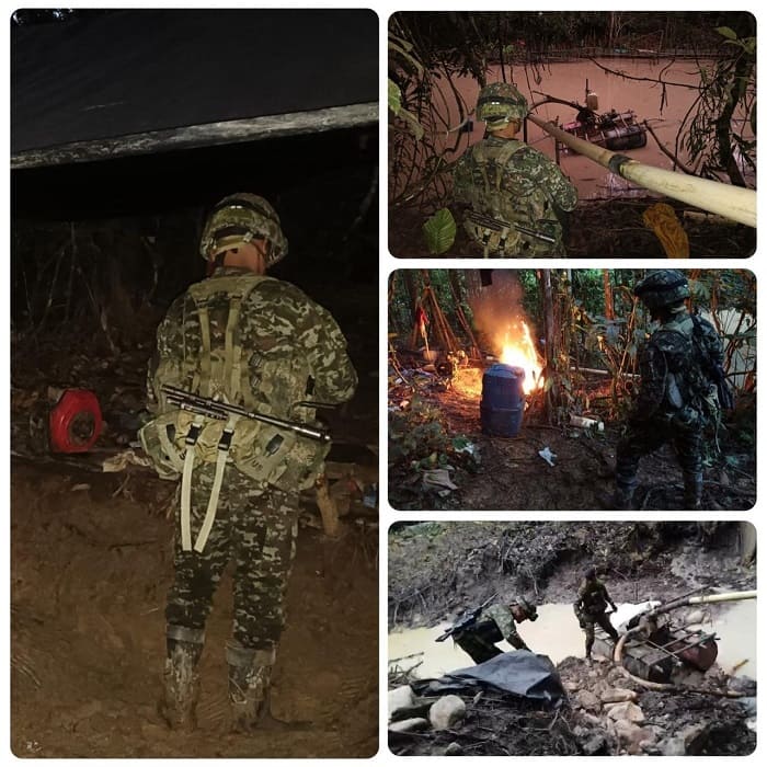 Ejército Nacional interviene dos unidades de minería ilegal en Putumayo y afecta economías ilícitas por más de 990 millones de pesos mensuales