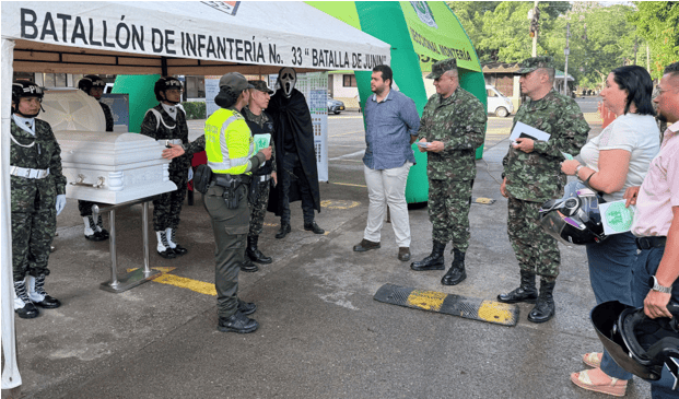 Ejército Nacional fortalece la cultura de prevención vial con jornada de sensibilización en Montería