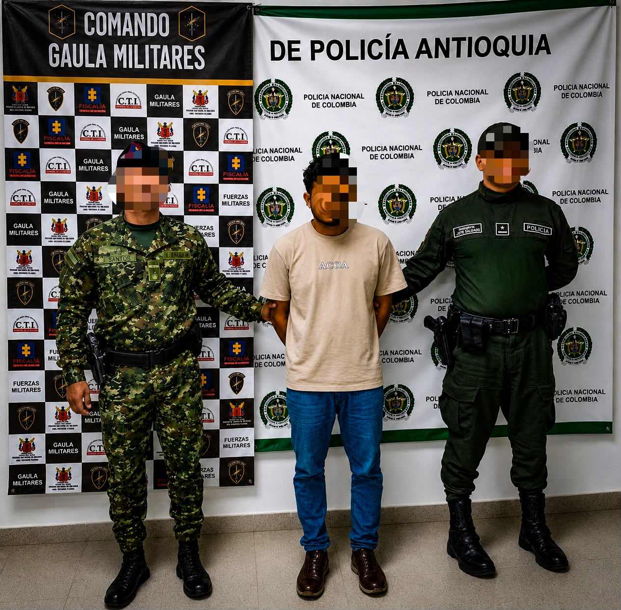 Capturado presunto integrante del Frente José Antonio Galán del ELN en Antioquia