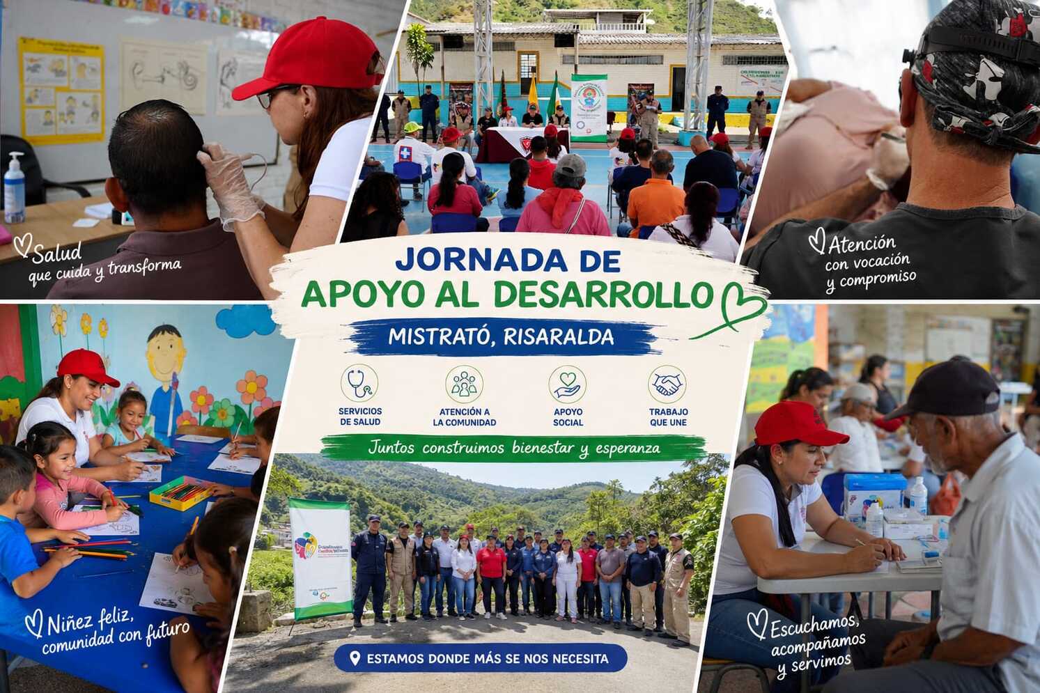 Más de 700 personas fueron beneficiadas durante la jornada de apoyo al desarrollo en Mistrató, Risaralda