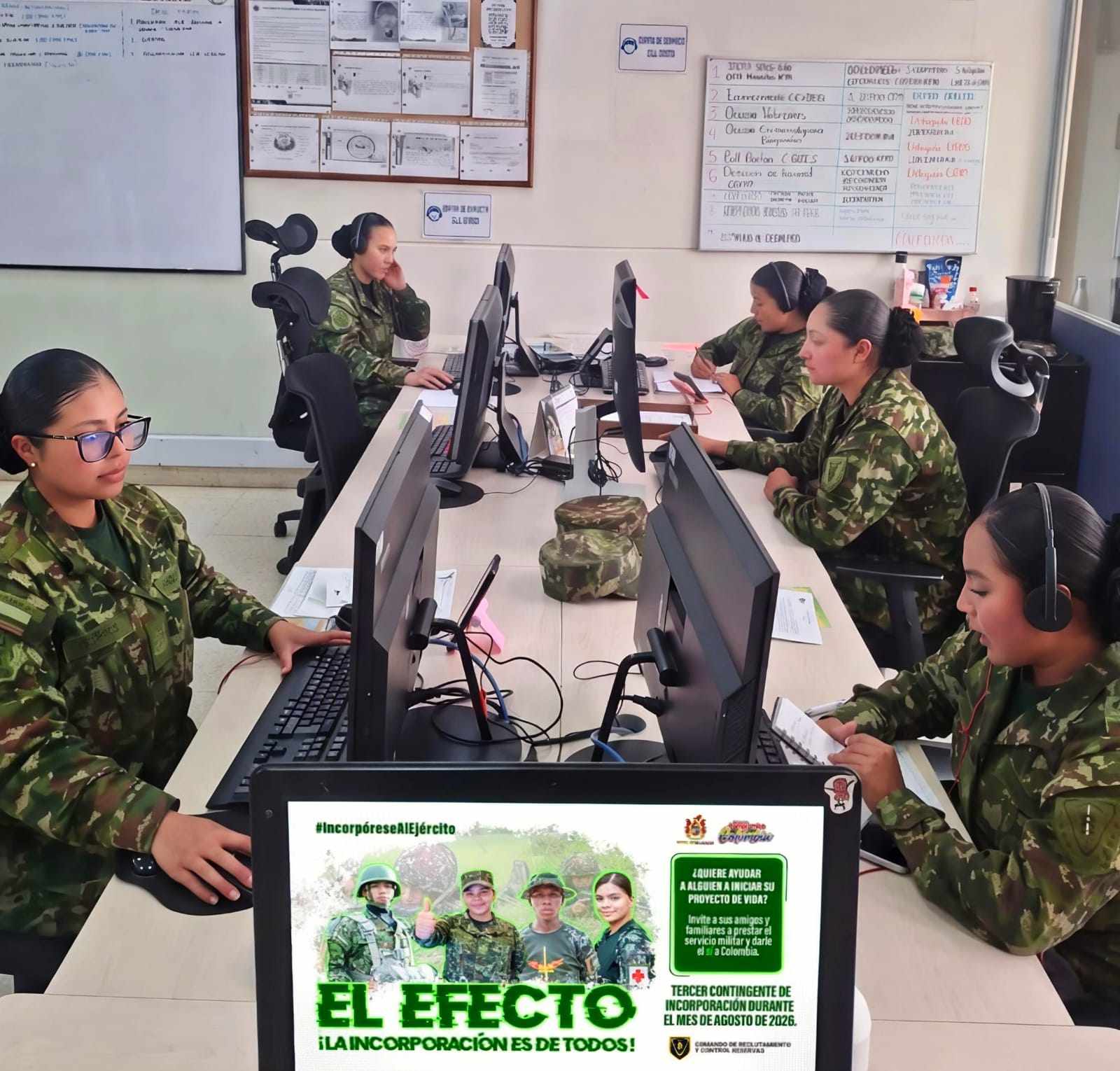Habilitada la línea de call center para incorporación en el Ejército Nacional