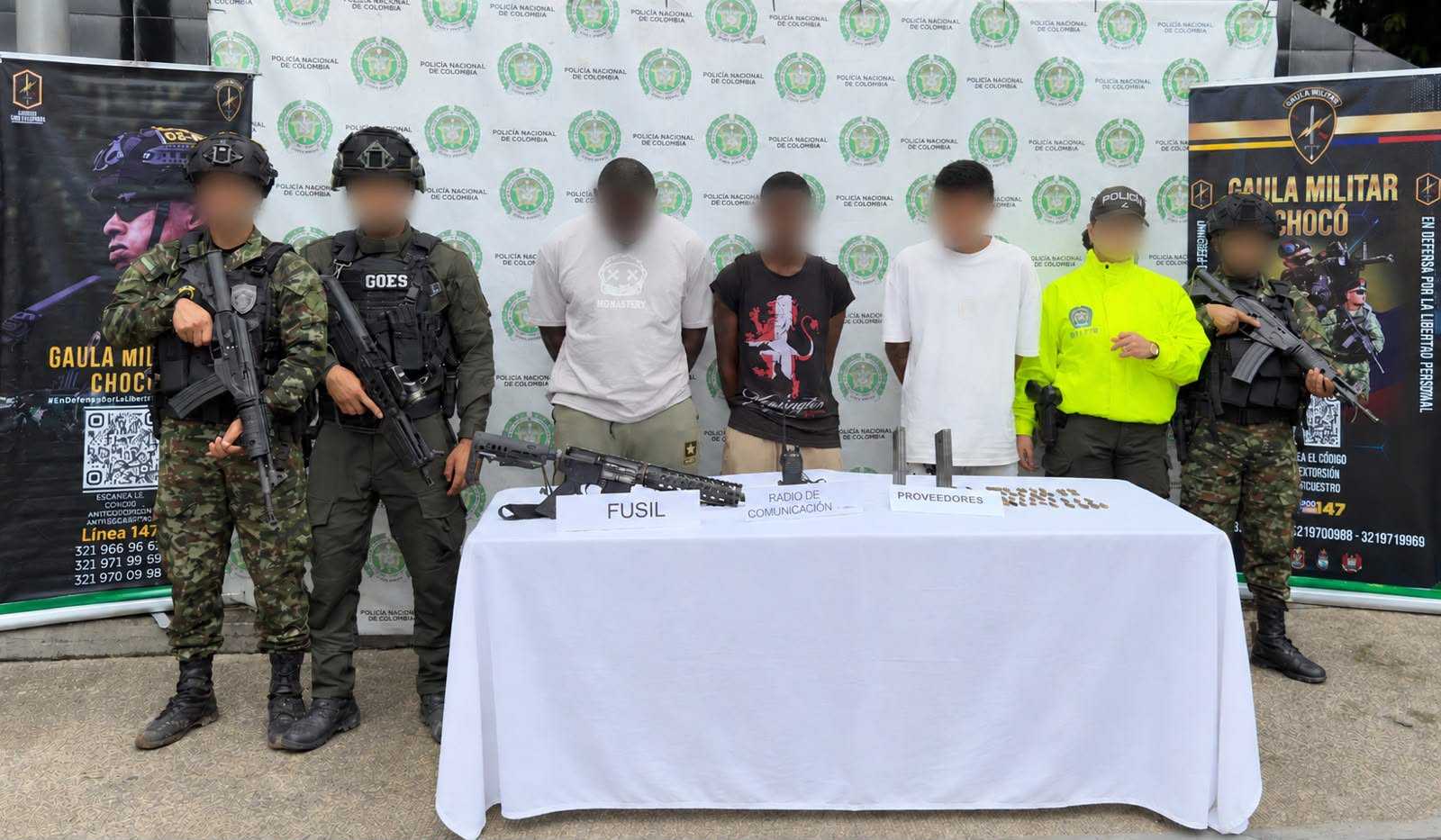 Respuesta oportuna del Ejército y la Policía Nacional deja tres capturados del Clan del Golfo en Chocó