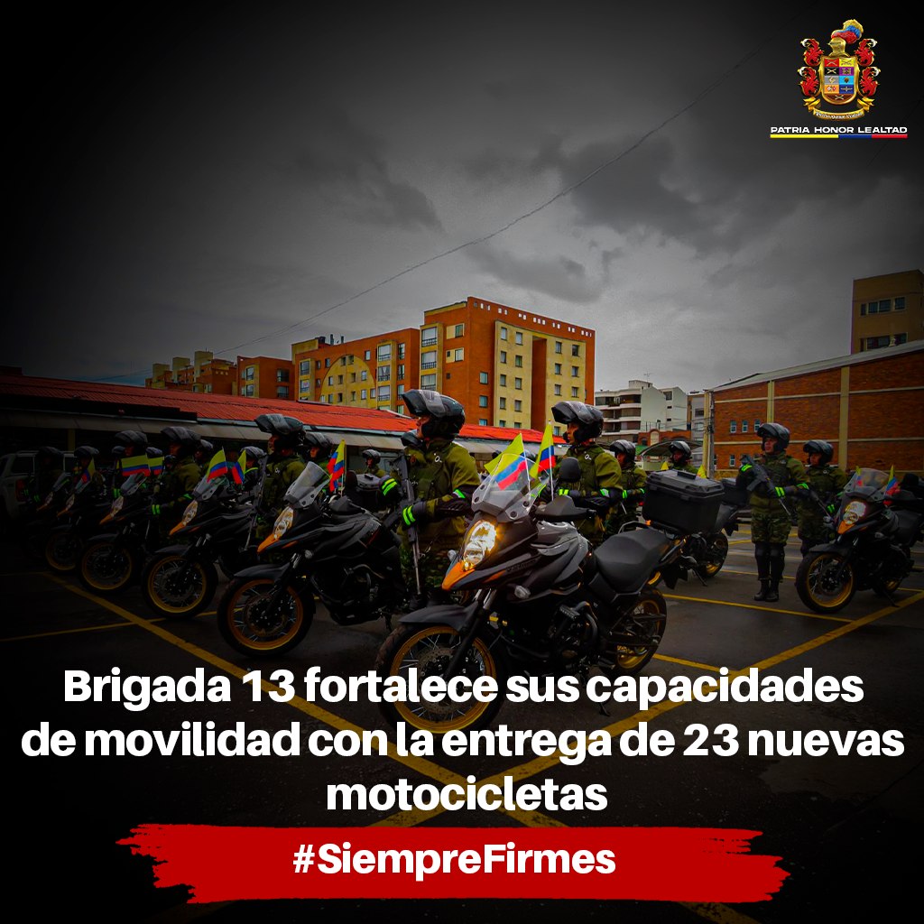 Brigada 13 fortalece sus capacidades de movilidad con la entrega de 23 nuevas motocicletas