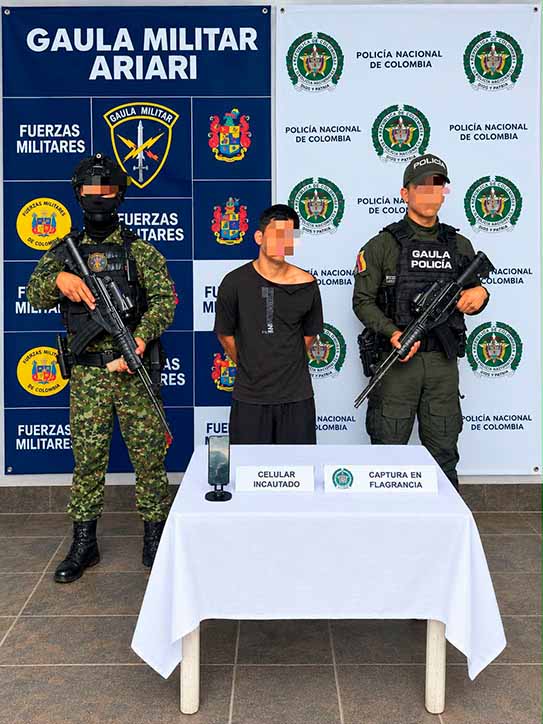 Ejército Nacional y Policía capturan en Granada, Meta, a presunto integrante de la estructura delincuencial Los Juanitos
